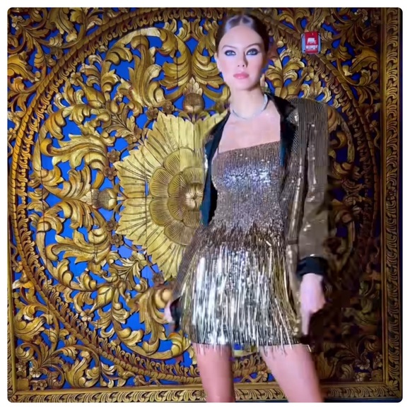 ALICE + OLIVIA Fifi Embellished Mini Cami Dress - Picture 3 of 17